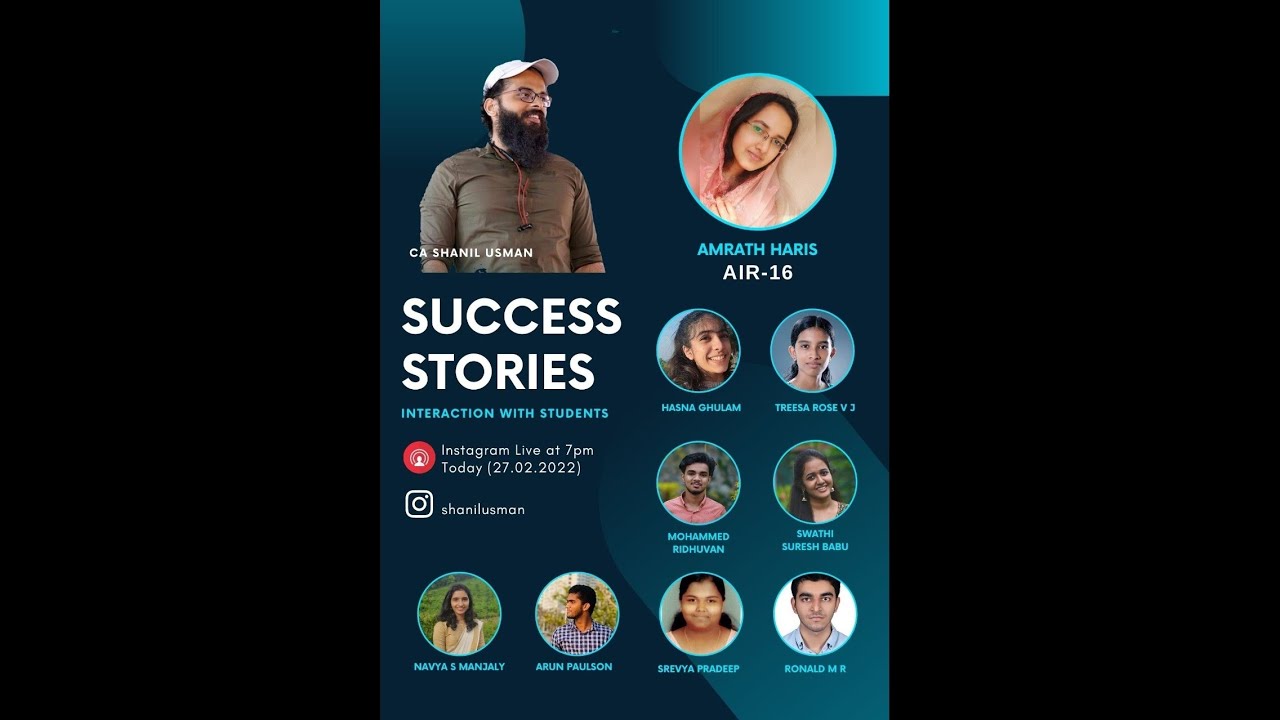 Success stories of CA inter Nov 2021 exam students | interactive instagram live session | AIR 16