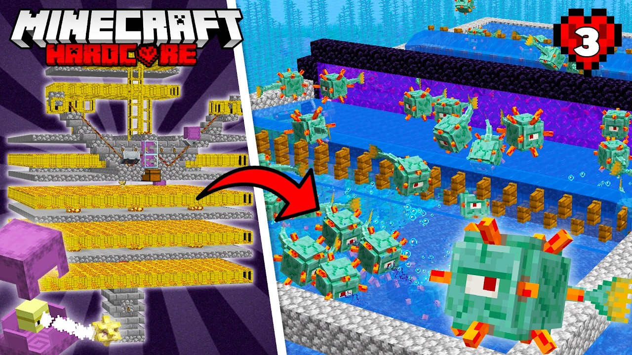 Я построил ВСЕ автоматические фермы в Minecraft Hardcore | Давайте поиграем | Эпизод 3