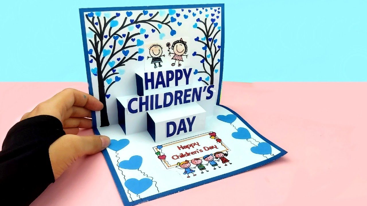 Children's day card | Handmade Greeting cards |Happy Children's day paper craft | Childrens day card