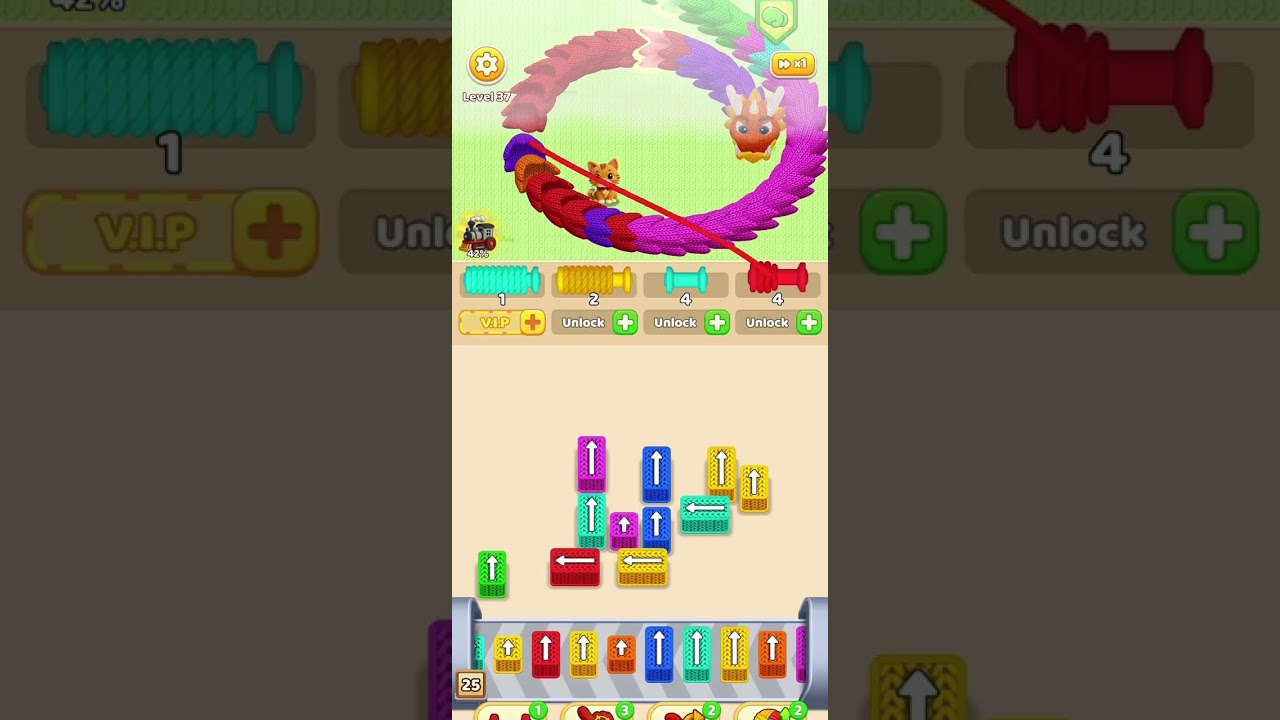 Wool Crush Level 36-39 Solution Walkthrough