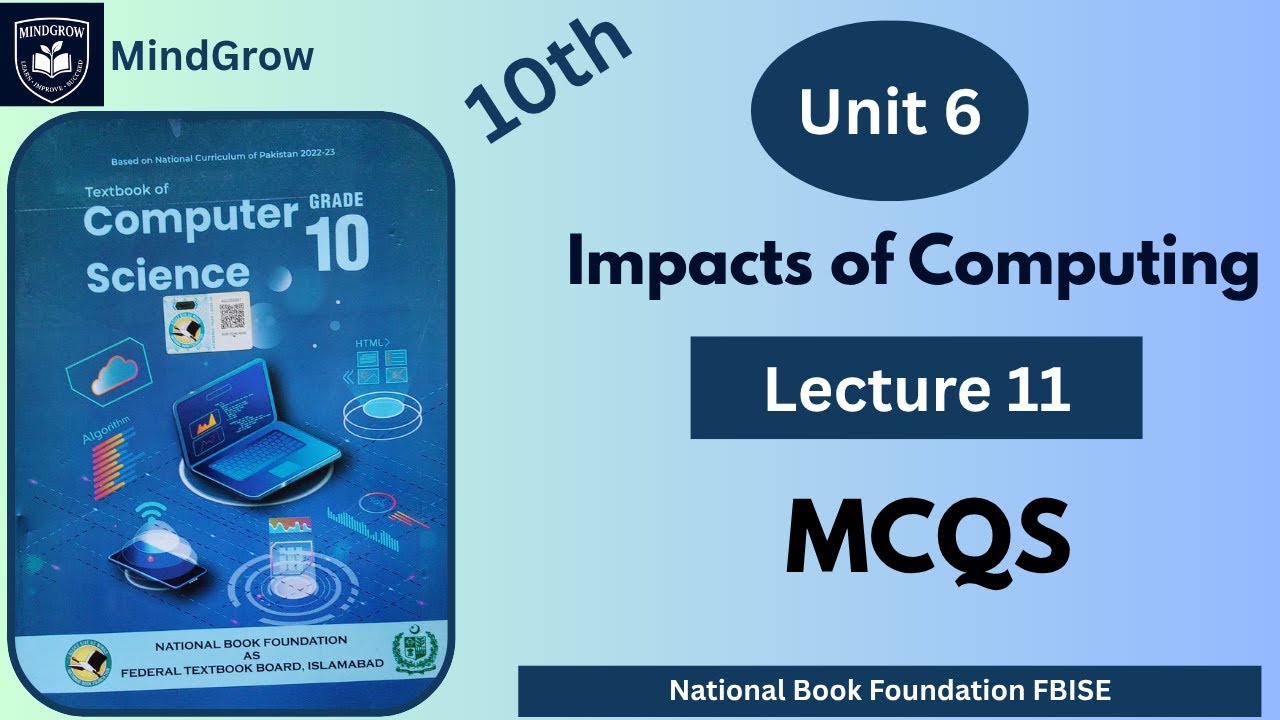 Unit 6 – Impacts of Computing  MCQs with Answers | Class 10 Computer Science | FBISE NBF Book