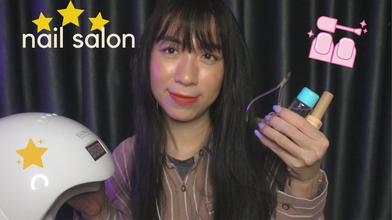 ASMR (Sub) Вьетнамский маникюрный салон | Звуки ухода за ногтями (звуки чистки микрофона)