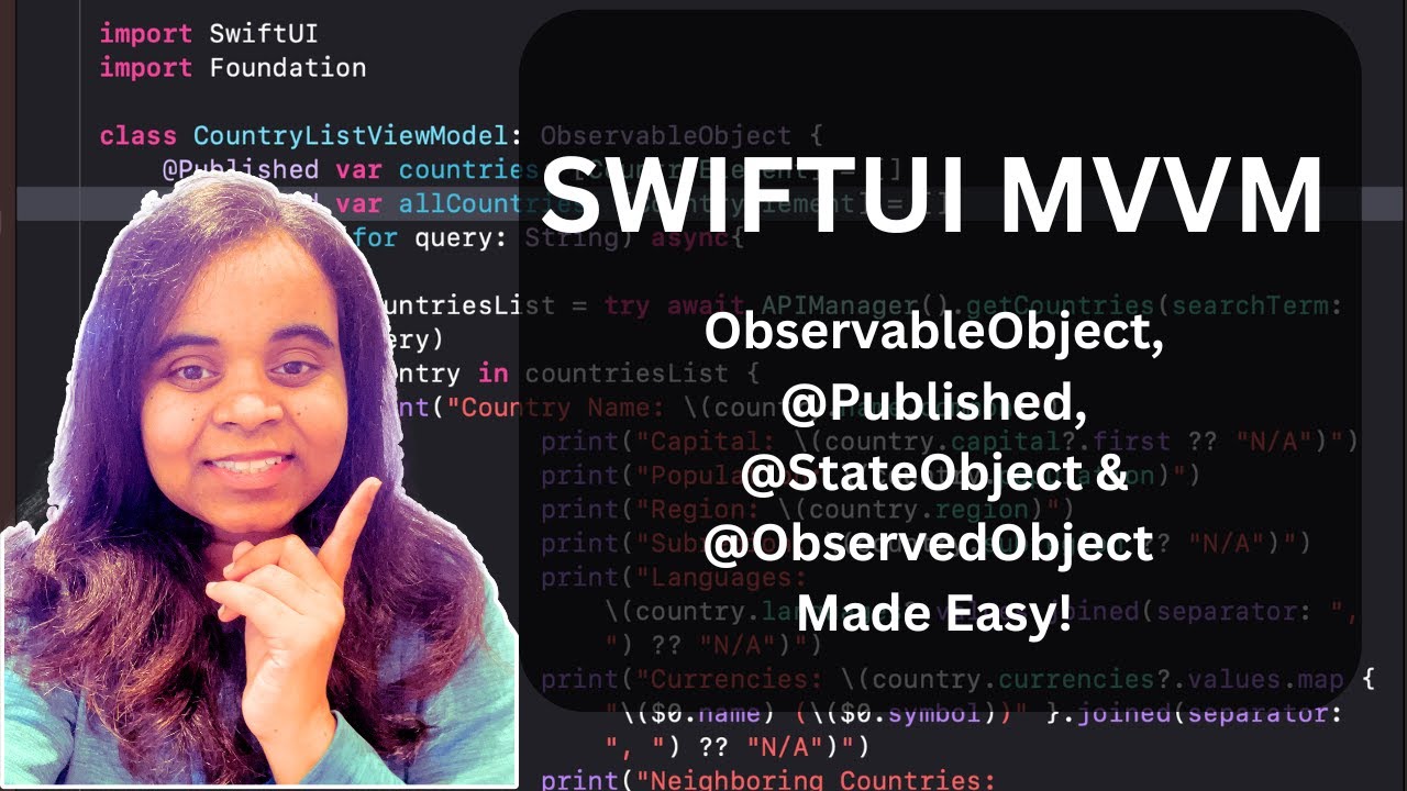 MVVM with SwiftUI: Master ObservableObject, @Published, @StateObject & @ObservedObject