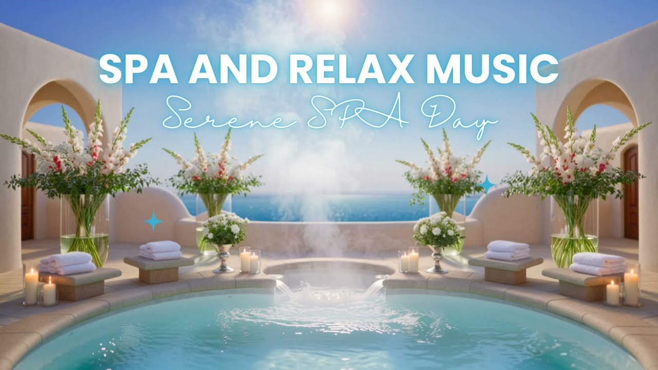 💙 Greek Seaside Spa Ambience for Calm & Unwinding | 3 Hours | Serene SPA Day  🌿