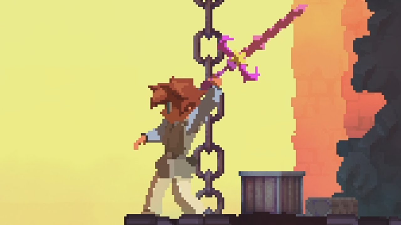 How to unlock Terraria's Starfury and Guide's Outfit in Dead Cells