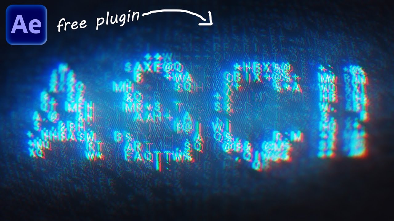 FREE PLUGIN - After Effects ASCII