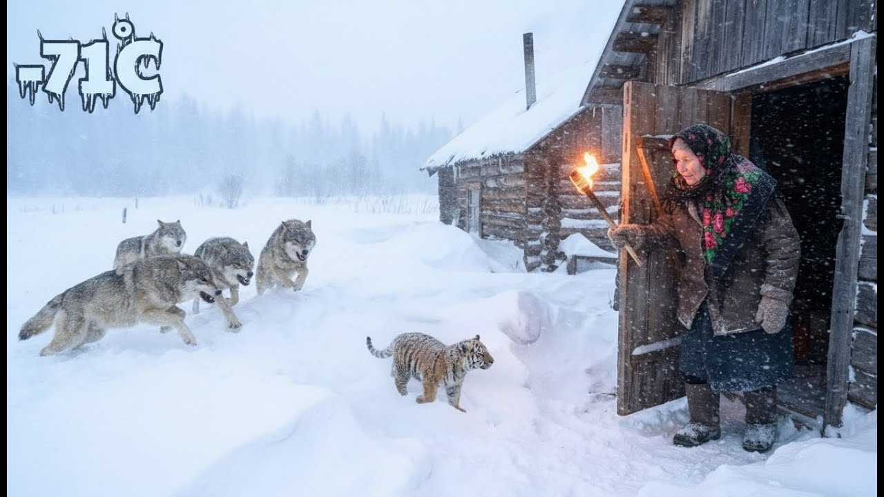 90-Year-Old Widow Rescues a Tiger Cub Surrounded by Wolves at −71°C | Siberia Survival