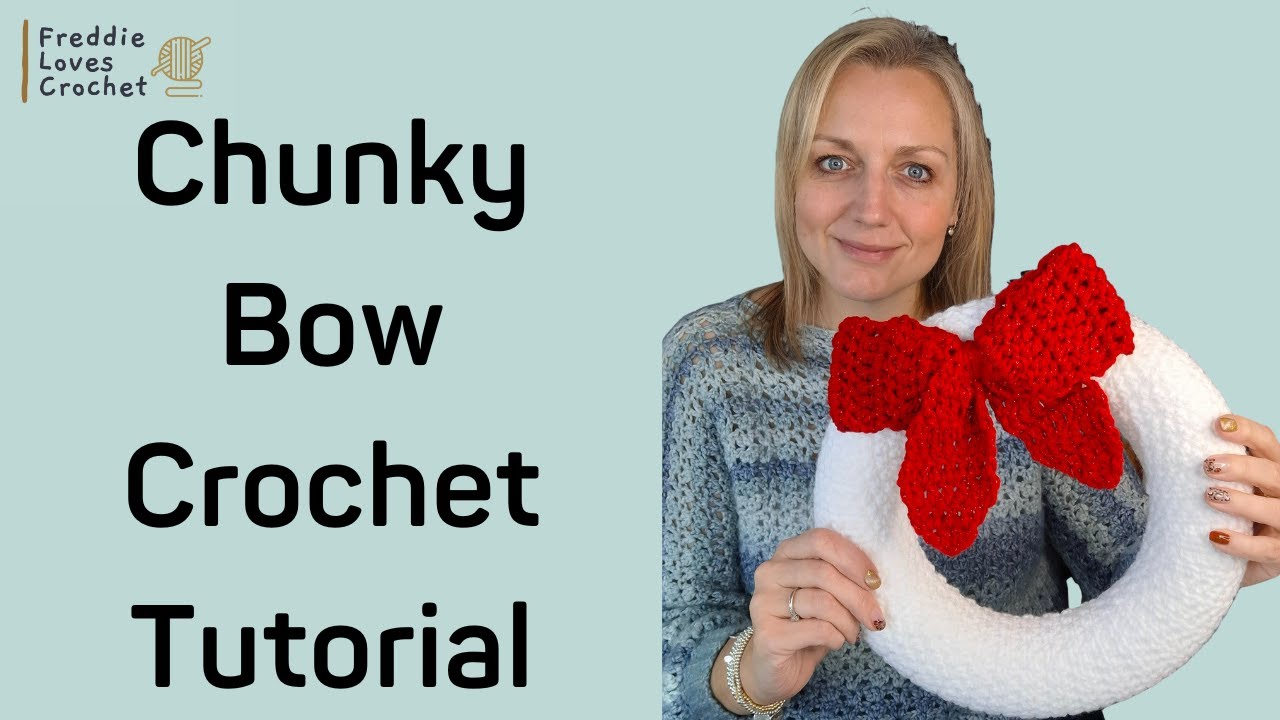 Простой урок по вязанию объемного банта крючком | Подходит для начинающих | Идеально подходит для...