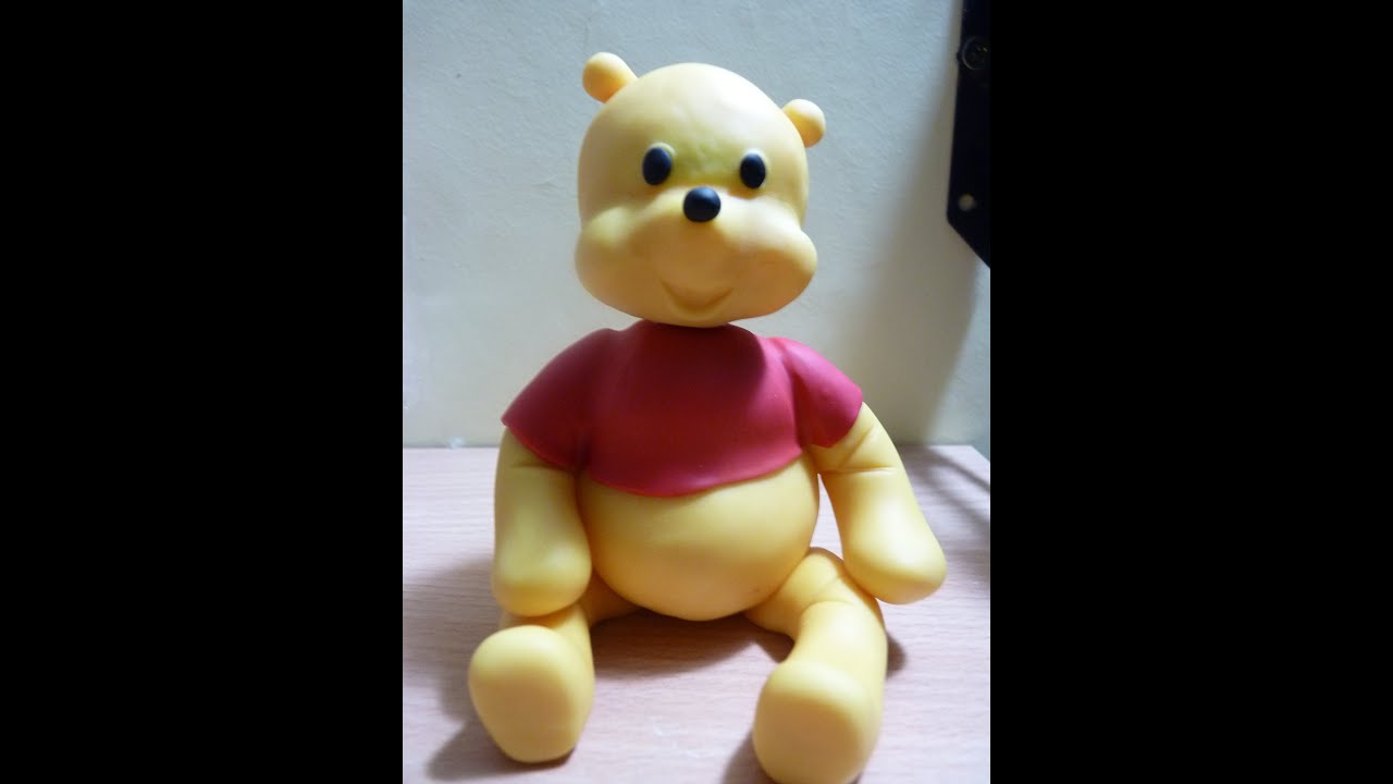Winnie Pooh en Porcelana Fria/ how to make winnie pooh in polymer clay cold porcelain