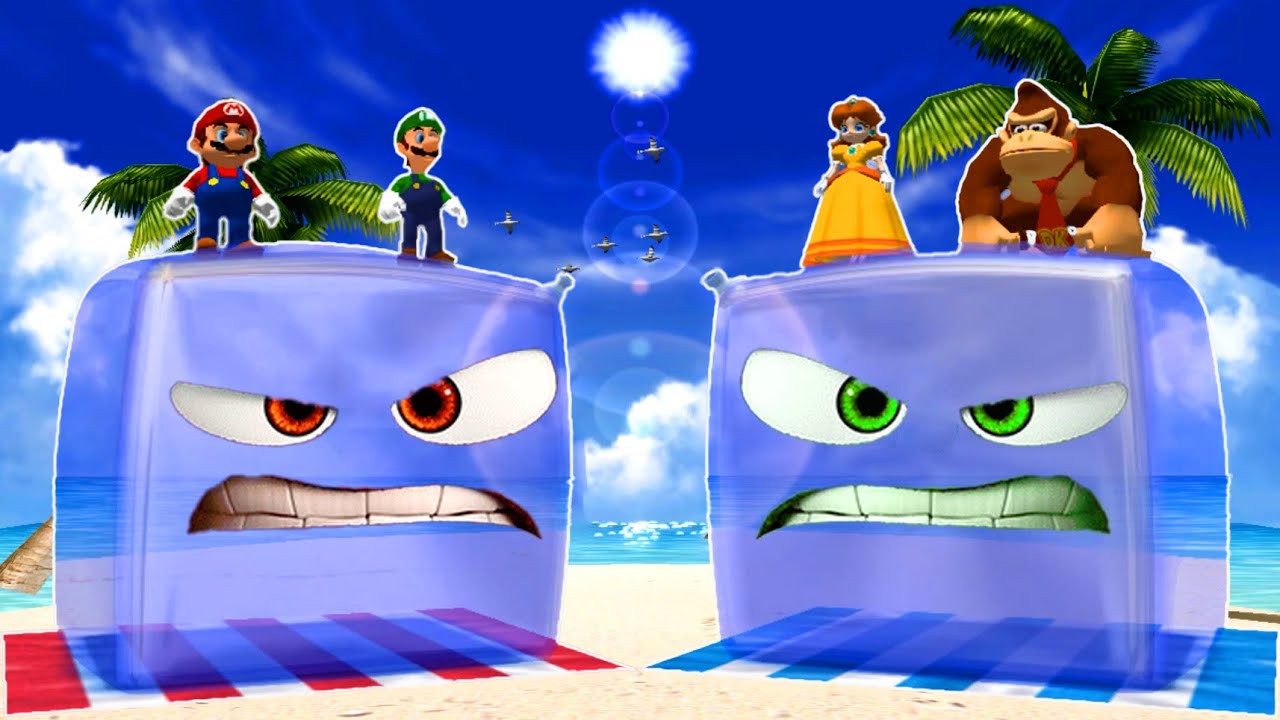 Mario Party 4 Minigames - Mario Vs Luigi Vs Daisy Vs Donkey Kong