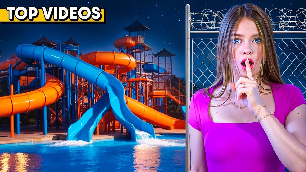 24 Hours Doing Crazy Challenges at an Amusement Park! | Jordan Matter