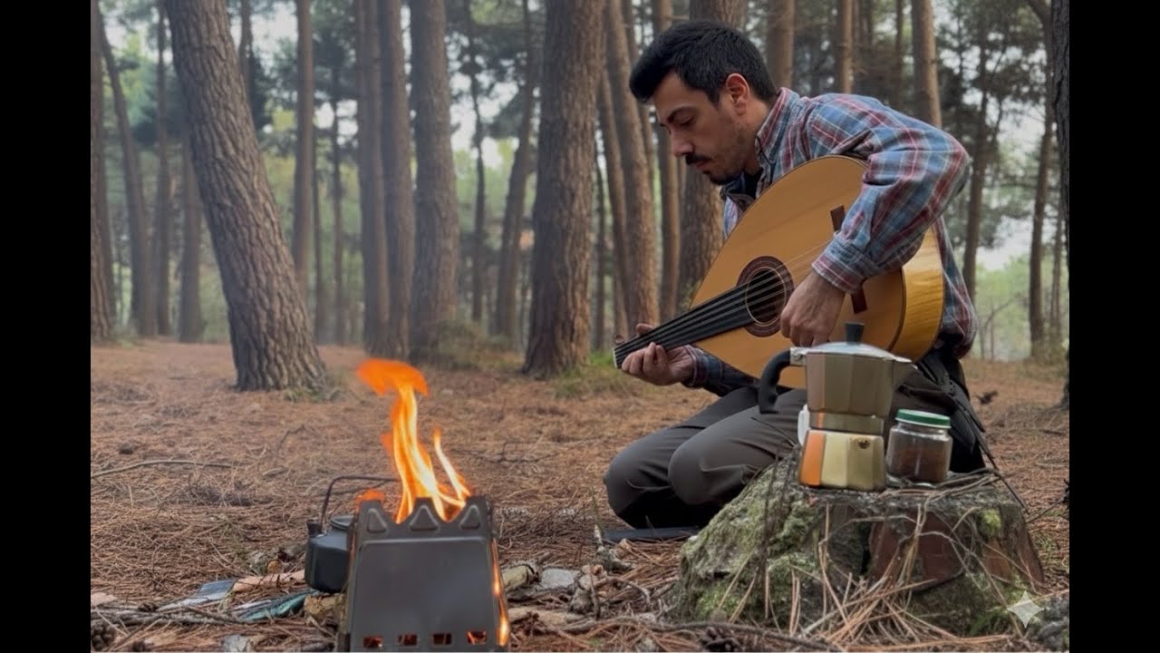 Relaxing Camping Coffee & Oud Music  Outdoor Moka Pot Coffee in Nature