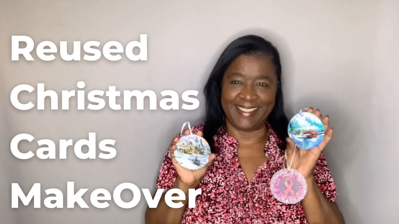 DIY Easy Christmas Ornaments Using Reused Christmas Cards