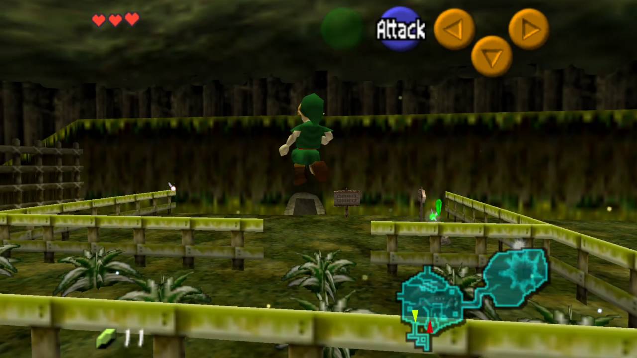 Ocarina of time Wide-screen hack- Shield tablet