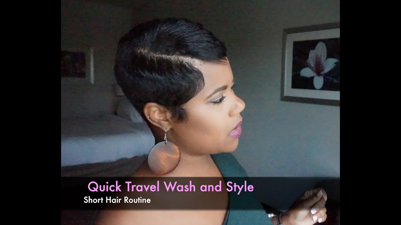 How to Wash and Style Pixie While Traveling!