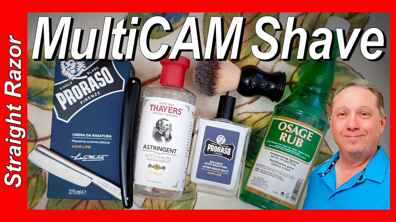Your Sunday MultiCAM Straight Razor Shave Of The Day using a TI FrameBack and using Azur Lime