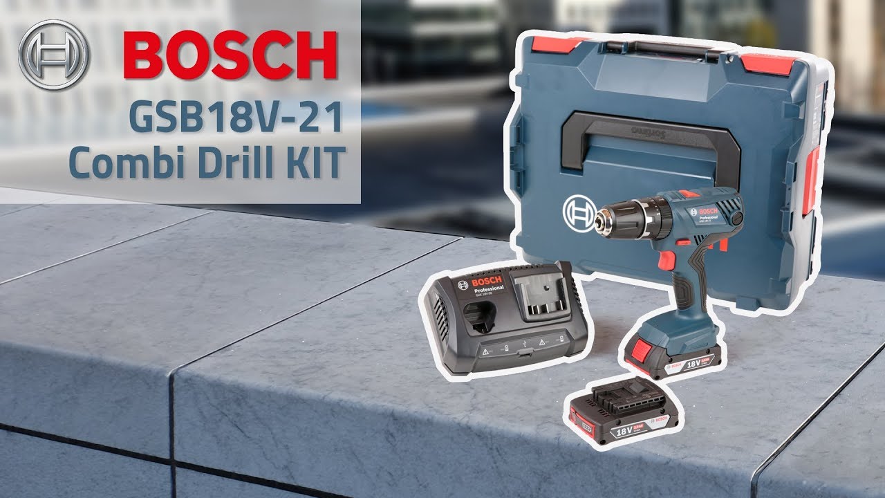 Bosch GSB 18V-21 Combi Drill KIT introduction - UK Planet Tools