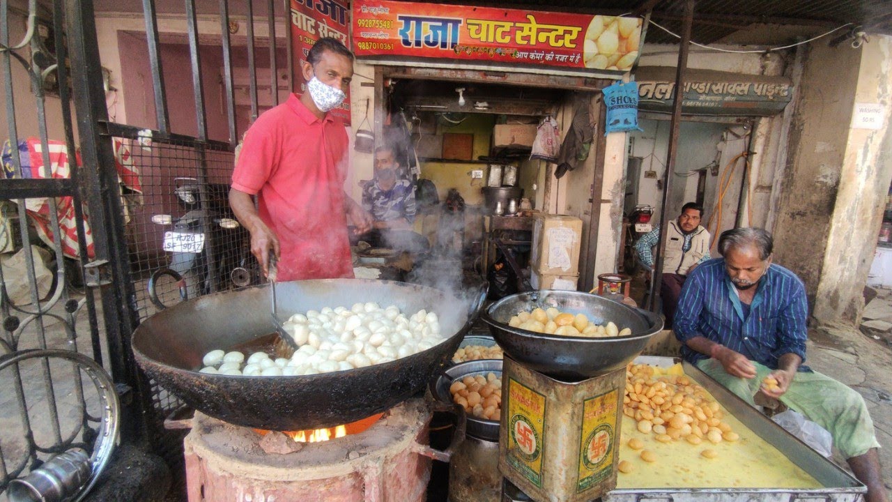 Golgappa factory😍Making of golgappa|Raja chaat centre|Street food kota|RJ20 Foodies|