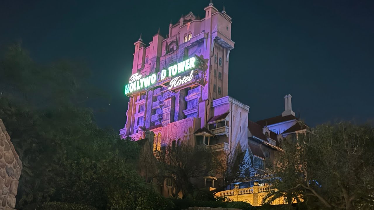 The Twilight Zone Tower of Terror 4K Experience Excellent Lighting Disney’s Hollywood Studios 2025