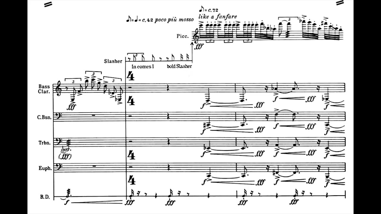 Birtwistle - Down By the Greenwood Side (1968) (with score)
