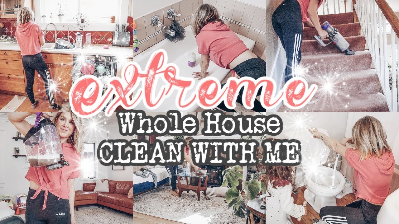WHOLE HOUSE CLEAN WITH ME 2020 | ALL DAY CLEANING | CLEANING MOTIVATION