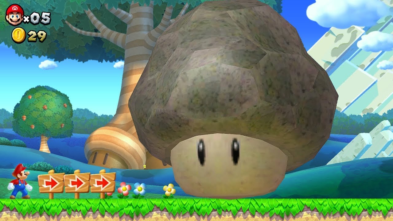 Сможет ли Марио использовать Абсолютный Каменный Гриб в New Super Mario Bros. U Deluxe?