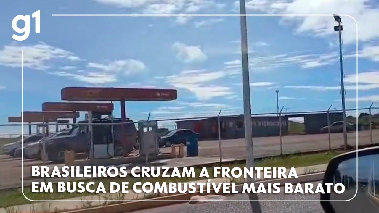 Brasileiros cruzam a fronteira com a Venezuela em busca de combustível mais barato #g1