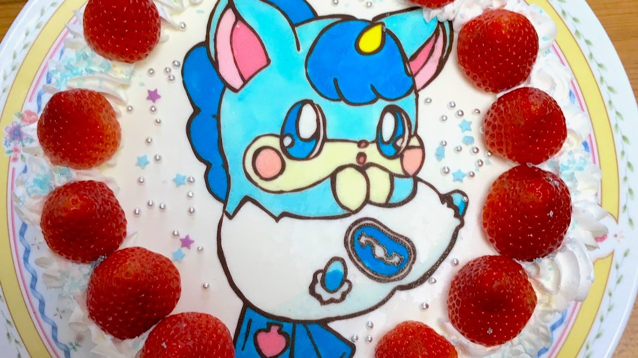 キャラケーキの作り方　ヒミツのここたま　ライチ　リクエストケーキ