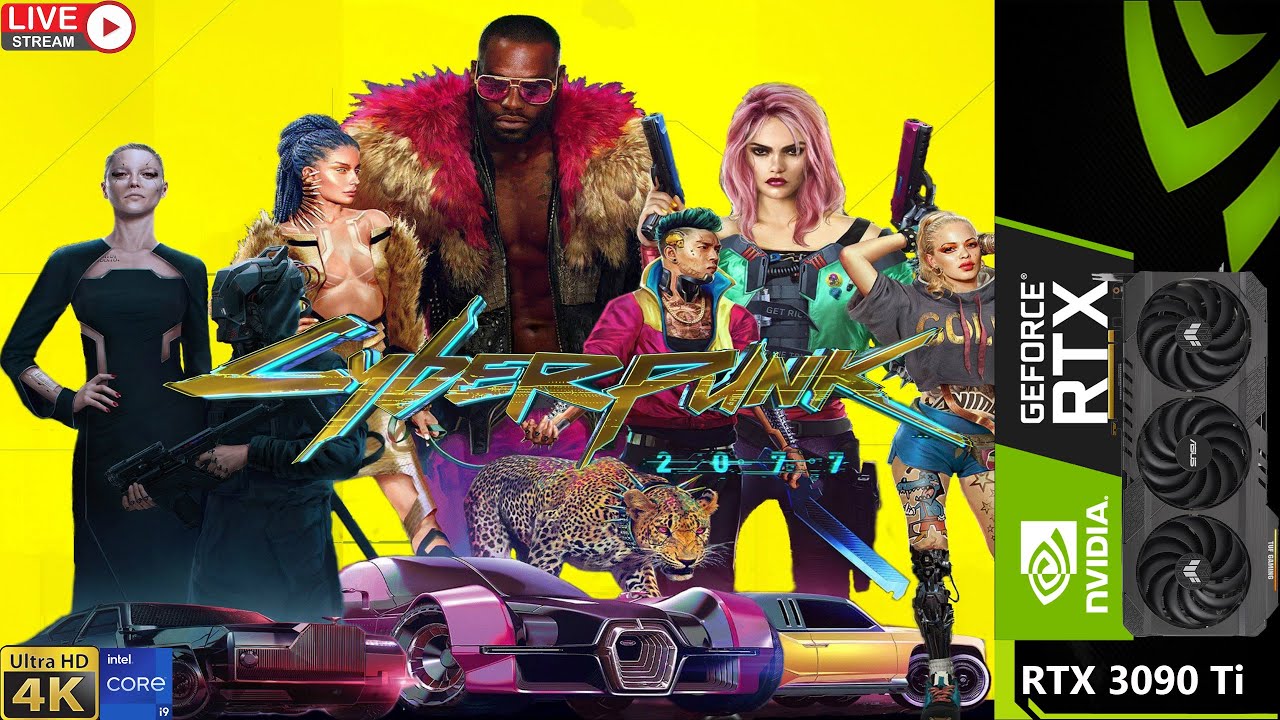Cyberpunk 2077 Live Stream 4K DLSS | RTX 3090 Ti | i9 12900K 5.2GHz