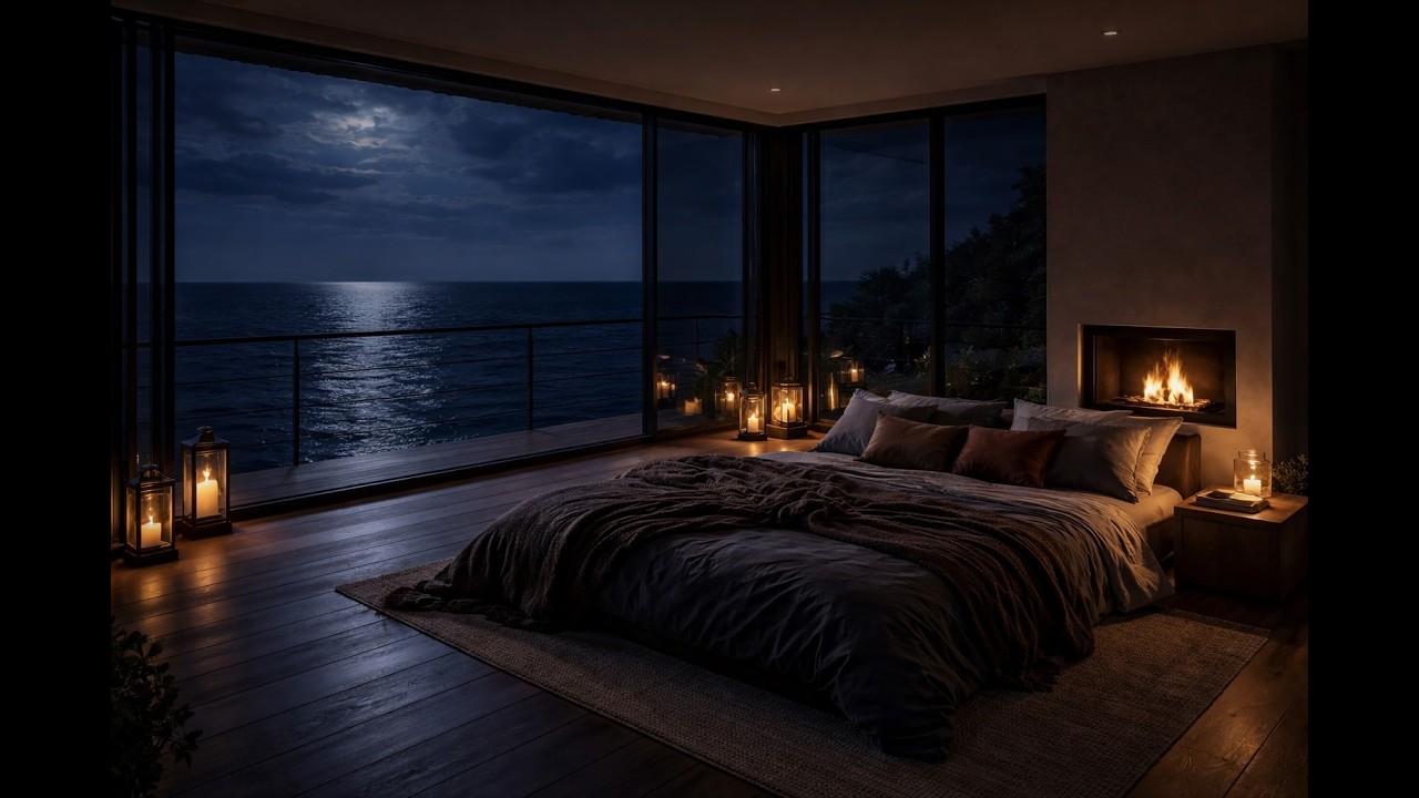 Cure Insomnia 🌙 Dark Ocean Ambience for Sleeping (8 Hours)