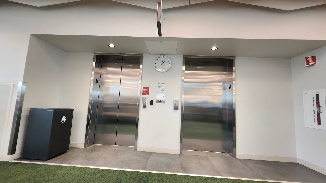 Full Building Tour of the Multnomah County Library - Holgate. Kone Ecodisc Elevators.