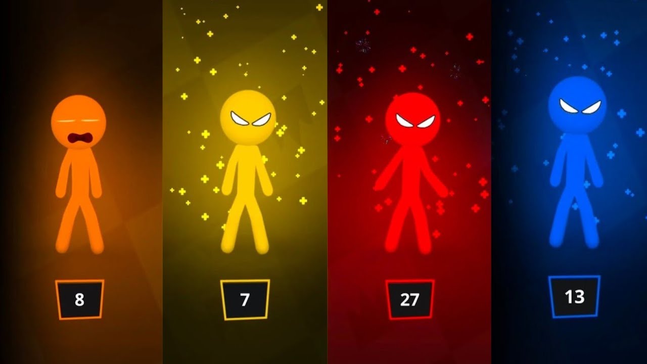 Турнирный режим Stickman Party: Новичок против Профессионала | Случайные мини-игры
