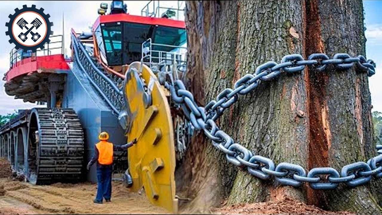 30 Extreme Dangerous Big Logging Wood Truck Driving Skill | Fastest Chainsaw Heavy Machinery Machine