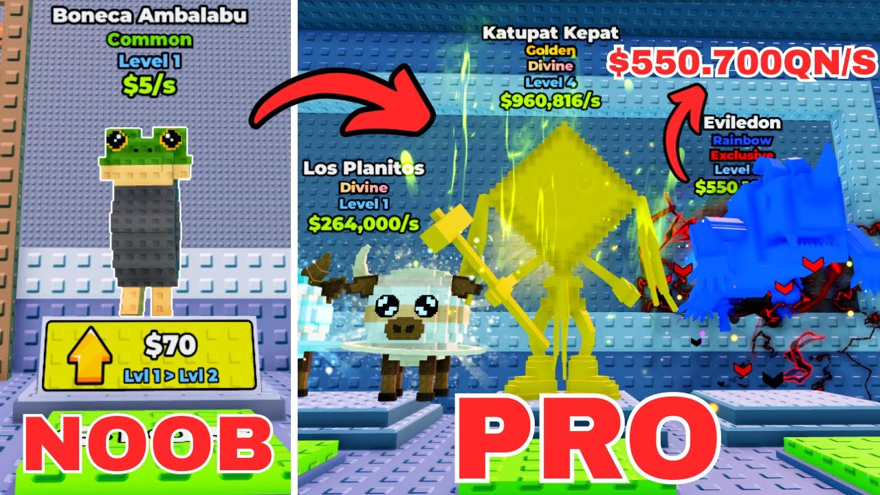NOOB TO PRO di Escape Tsunami Lucky Blox | Roblox Indonesia