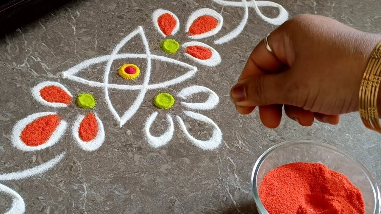 Beautiful border rangoli designs | Friday rangoli | Border muggulu | Festival rangoli | Simple kolam