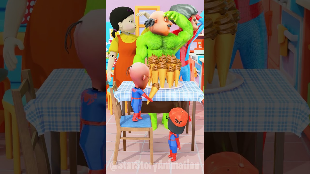 GTA V - Motu Patlu & Nick Gives Away Scary Teacher & Squid Game Doll Chocolate Ice Cream... #gta