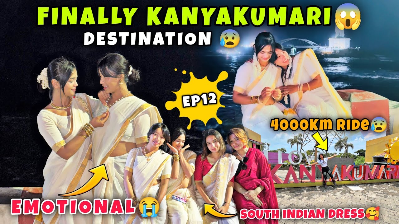 EMOTIONAL BHAYA😭KANYAKUMARI  PUGDA HAMRO LAST DESTINATION||SOUTH INDIAN SAREE MA🥰EP12