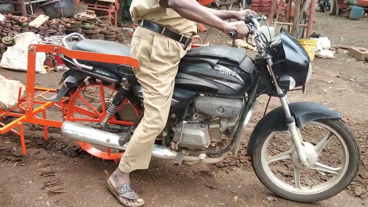 मोटरसाइकिल पर बनाया देसी जुगाड़ खेत की जुताई करने के लिए निराई गुड़ाई #देशीजुगाड़  #indianfarmer