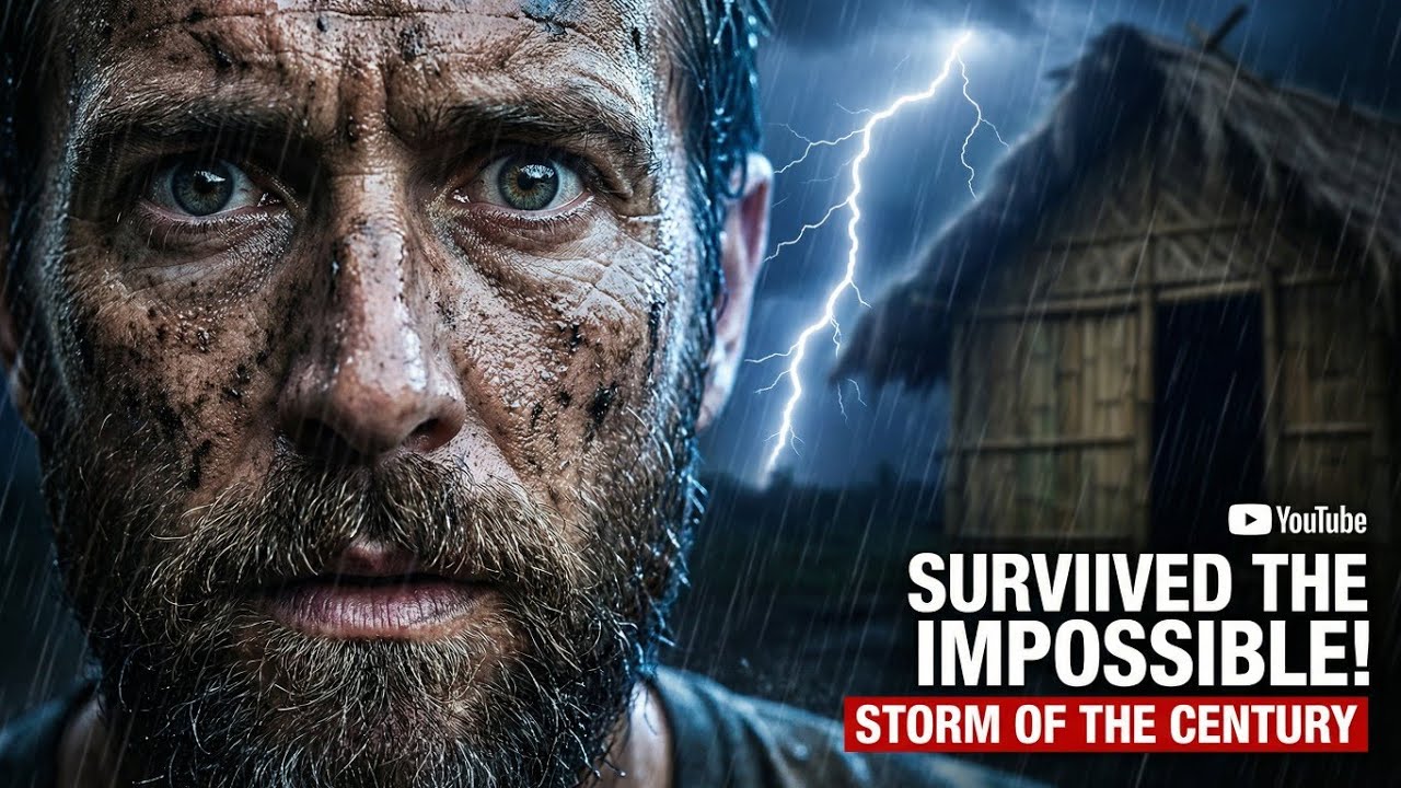 Alone in Heavy Rain – Building a Bamboo House to Survive.