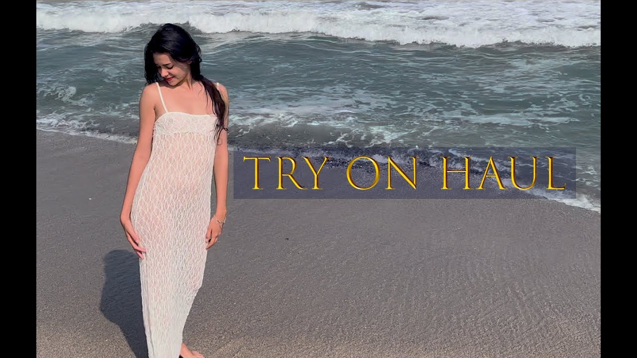 Beachwear try on haul | sheer see through dress | transparent clothes