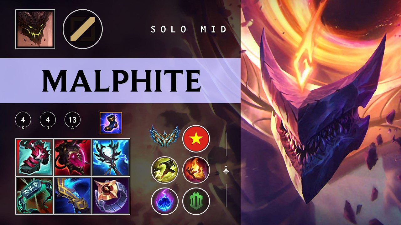 Malphite Mid vs Zoe - VN Challenger Patch 26.04