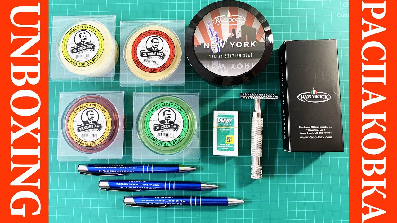 💈 Обзор - Распаковка 💖 НОВИНКИ от Colonel Conk Products, RazoRock SLOC Double-Edge Safety Razor 🎁👍🔥🚀