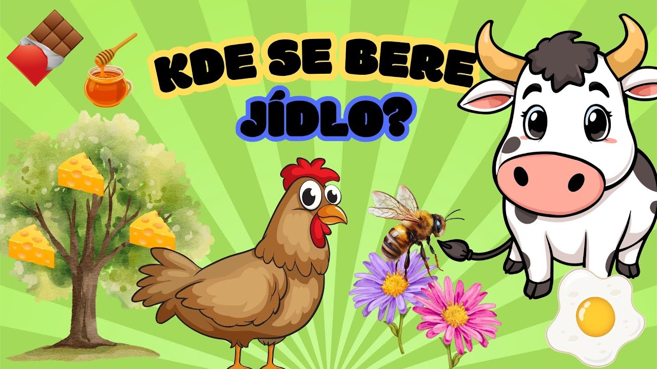 ODKUD POCHÁZÍ JÍDLO? 🍞🥛🍫 Hádanky pro děti | Zábavné vzdělávací video pro děti 🐮