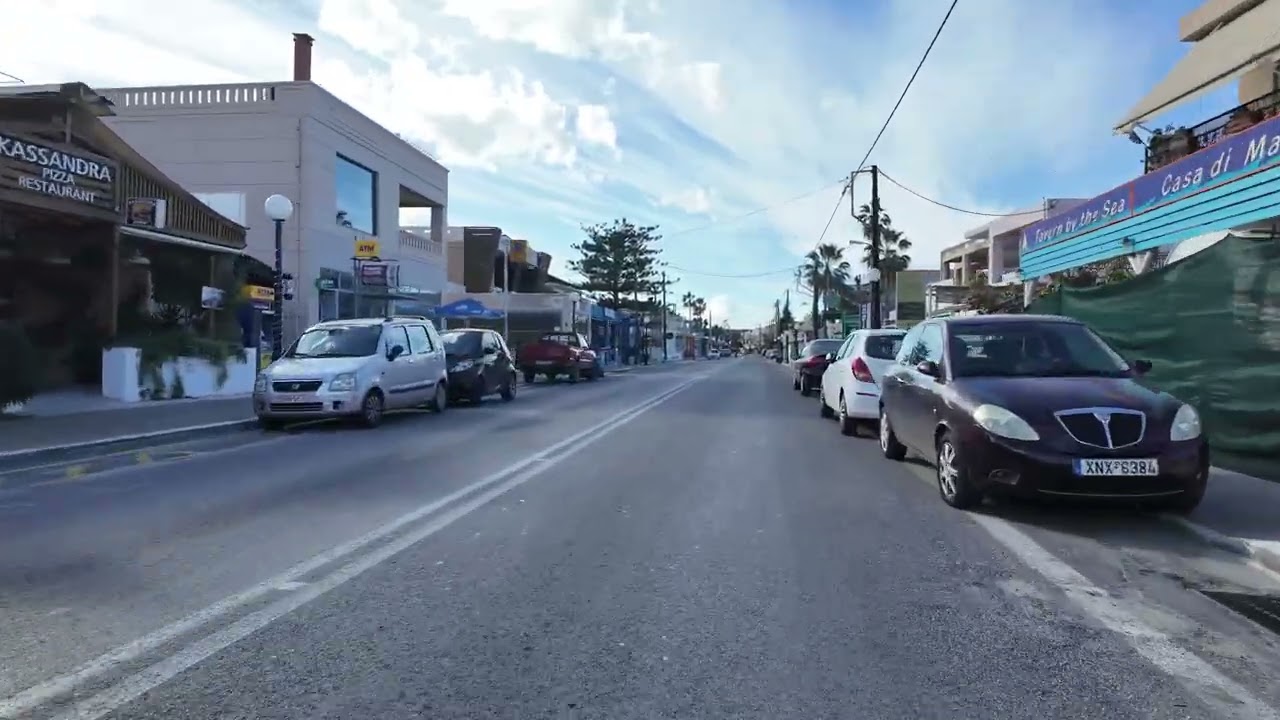 December 25, old main road: Kalamaki - Kato Stalos - Agia Marina - Platanias