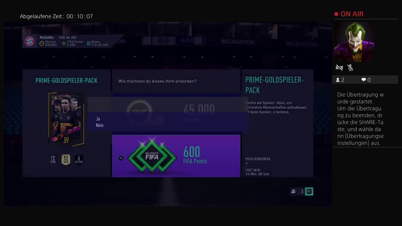 Prime icon wird gezogen