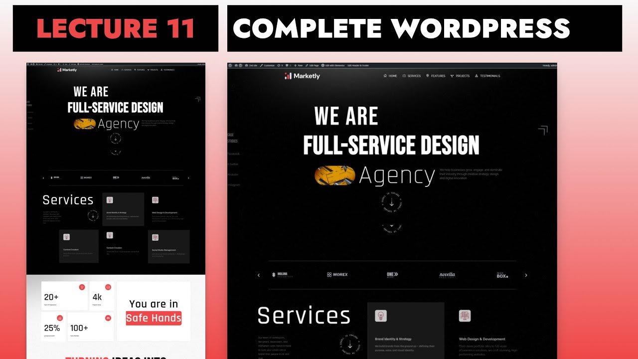 Lecture 11 | Continuing the website | Wordpress Complete course for beginners 2025