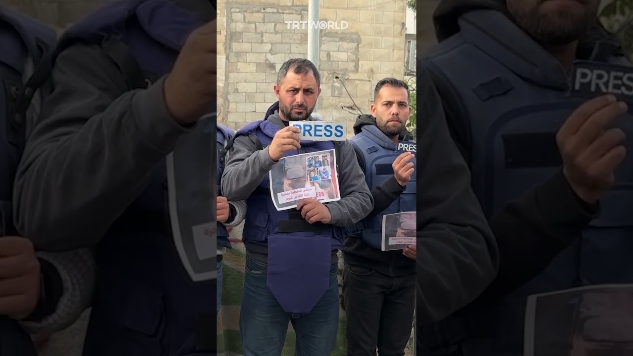 Gaza reporters hold memorial for their 201 colleagues in Israeli attacks