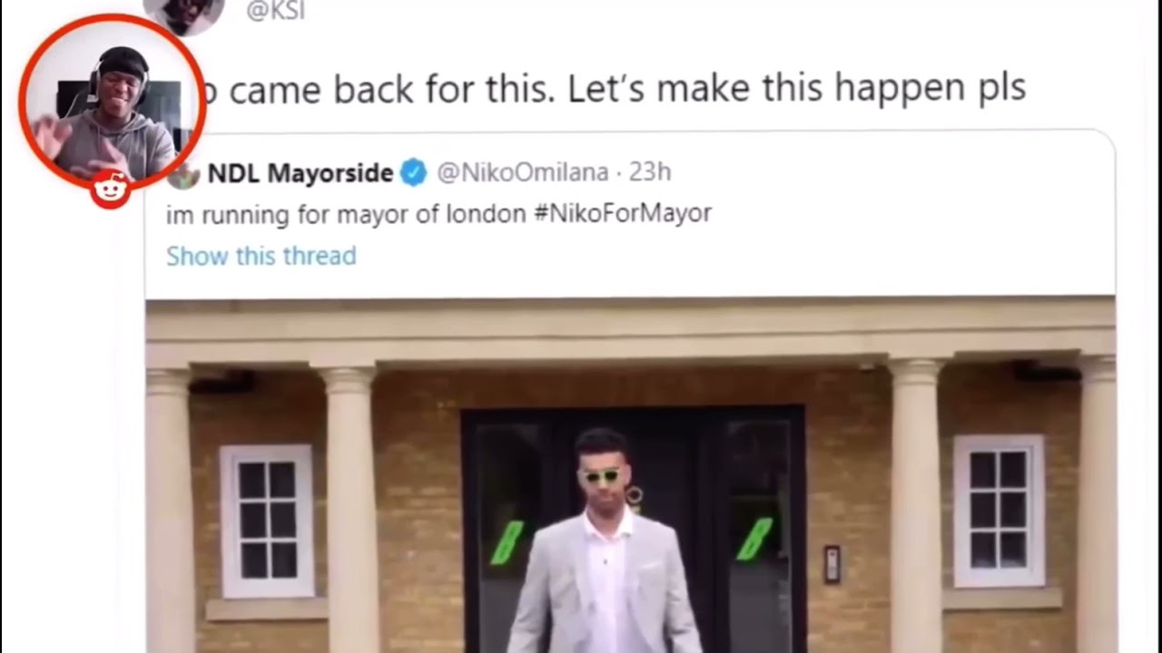 KSI reacts to Niko running for mayor of London