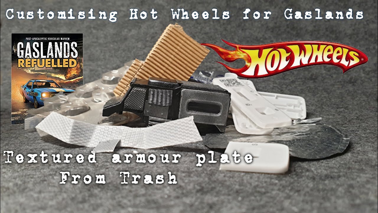 Gaslands Armour Plate from Trash, converting Hot Wheels for Gaslands tutorial