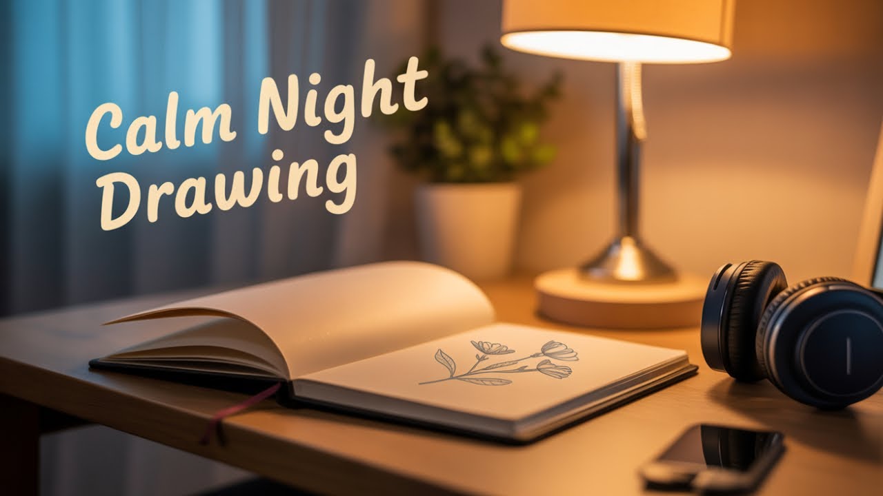 Draw and Relax | Calm Drawing with Soft Music for Late Night Study